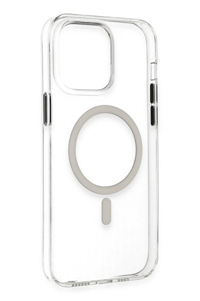 Mey İthalat®  iPhone 14 Pro Max Kılıf Tron Şeffaf Magsafe Kapak - Şeffaf