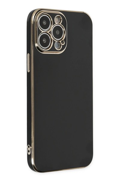 Mey İthalat®  iPhone 14 Pro Max Kılıf Volet Silikon - Siyah