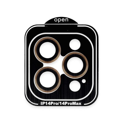 Mey İthalat®  iPhone 14 Pro Max PVD Metal Kamera Lens - Turuncu