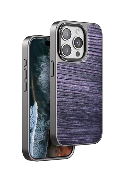 Mey İthalat®  iPhone 14 Pro Wave Kapak - Derin Mor