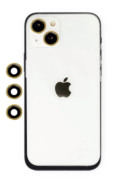 Mey İthalat®  iPhone 14 Shine Kamera Lens - Gold
