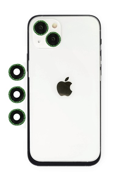 Mey İthalat®  iPhone 14 Shine Kamera Lens - Yeşil