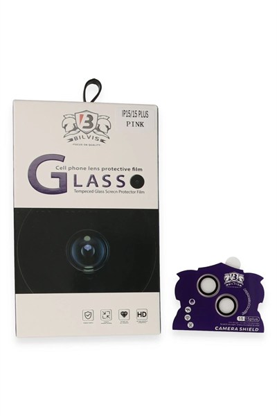 Mey İthalat®  iPhone 15 Bilvis Titan Kamera Lens - Pembe