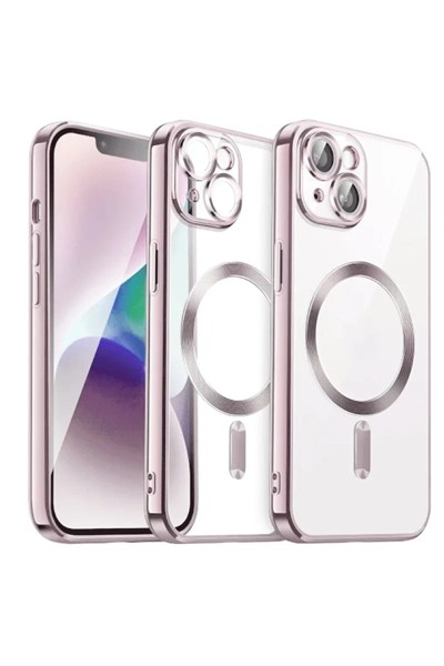 Mey İthalat®  iPhone 15 Kılıf Kross Magneticsafe Kapak - Rose