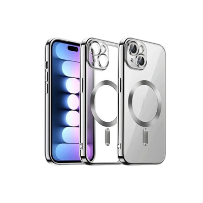 Mey İthalat®  iPhone 15 Kılıf Kross Magneticsafe Kapak - Titan Gri