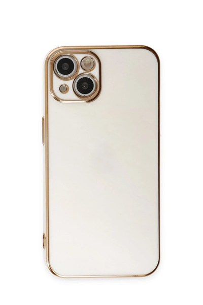 Mey İthalat®  iPhone 15 Kılıf Volet Silikon - Beyaz
