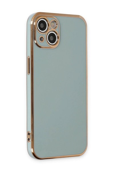 Mey İthalat®  iPhone 15 Kılıf Volet Silikon - Açık Yeşil