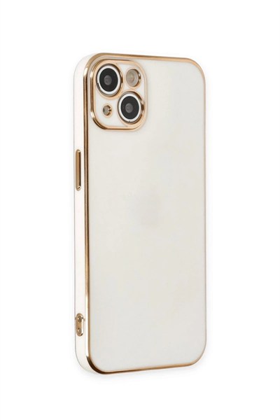 Mey İthalat®  iPhone 15 Kılıf Volet Silikon - Beyaz