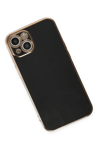 Mey İthalat®  iPhone 15 Kılıf Volet Silikon - Siyah