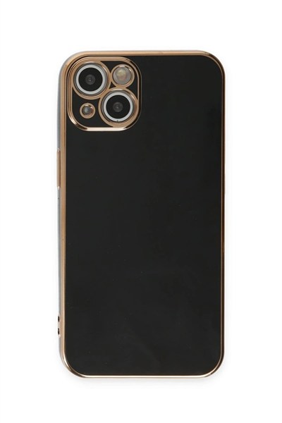 Mey İthalat®  iPhone 15 Kılıf Volet Silikon - Siyah