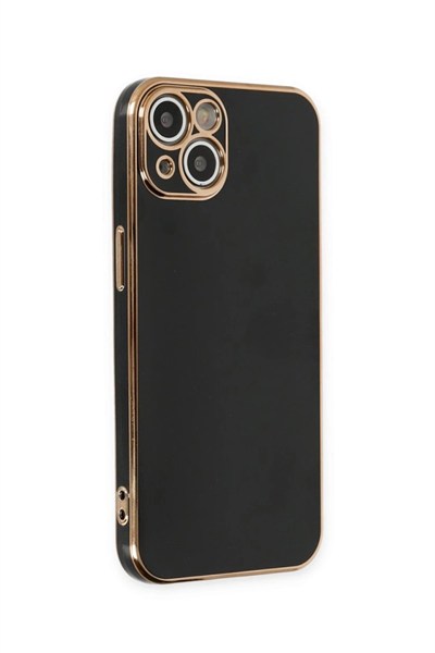 Mey İthalat®  iPhone 15 Kılıf Volet Silikon - Siyah