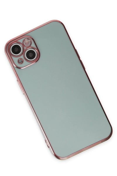 Mey İthalat®  iPhone 15 Kılıf Volet Silikon - Açık Yeşil