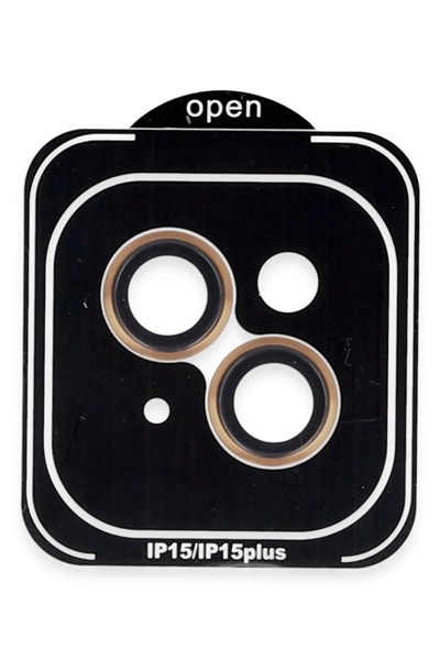 Mey İthalat®  iPhone 15 PVD Metal Kamera Lens - Turuncu