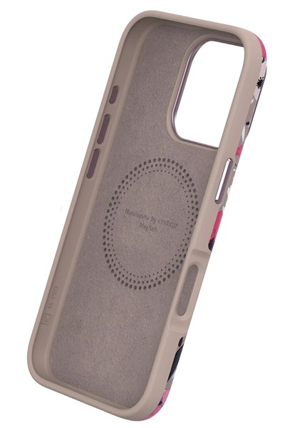 Mey İthalat®  iPhone 15 Plus Flower Series Magsafe Kapak - Siyah