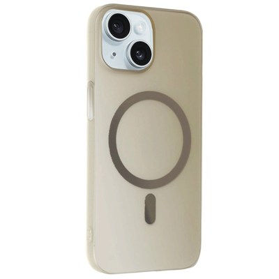 Mey İthalat®  iPhone 15 Plus Tuna PC Slim Magsafe Kapak - Titan Gri