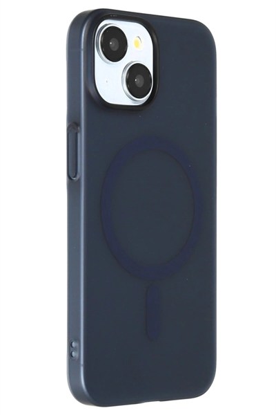 Mey İthalat®  iPhone 15 Plus Tuna PC Slim Magsafe Kapak - Lacivert