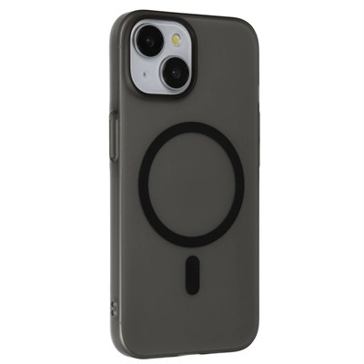Mey İthalat®  iPhone 15 Plus Tuna PC Slim Magsafe Kapak - Siyah