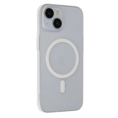 Mey İthalat®  iPhone 15 Plus Tuna PC Slim Magsafe Kapak - Şeffaf