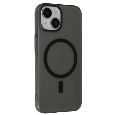 Mey İthalat®  iPhone 15 Plus Tuna PC Slim Magsafe Kapak - Siyah
