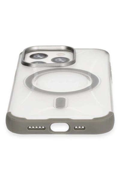 Mey İthalat®  iPhone 15 Pro Hilton Magsafe Kapak - Titan Gri