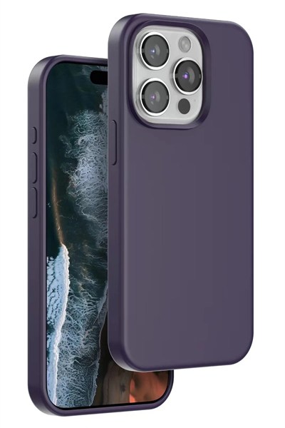 Mey İthalat®  iPhone 15 Pro Home Magsafe Kapak - Derin Mor