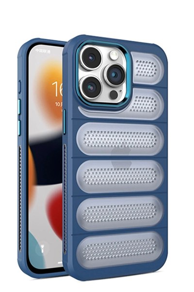 Mey İthalat®  iPhone 15 Pro Kılıf Airmax Silikon Kapak - Lacivert