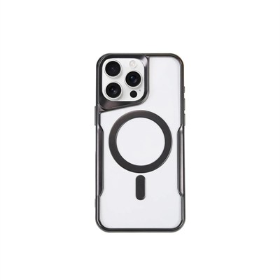 Mey İthalat®  iPhone 15 Pro Kılıf Boyi Magsafe Silikon Kapak - Siyah