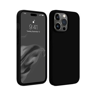 Mey İthalat®  iPhone 15 Pro Kılıf First Silikon - Siyah