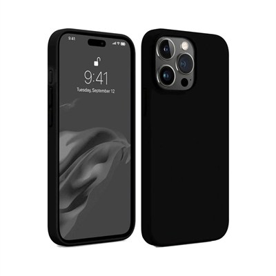 Mey İthalat®  iPhone 15 Pro Kılıf First Silikon - Siyah