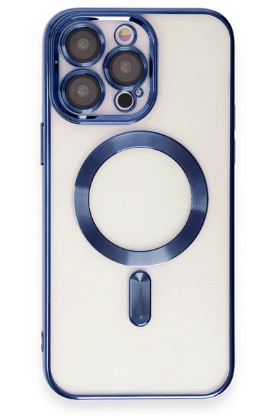 Mey İthalat®  iPhone 15 Pro Kılıf Kross Magneticsafe Kapak - Lacivert