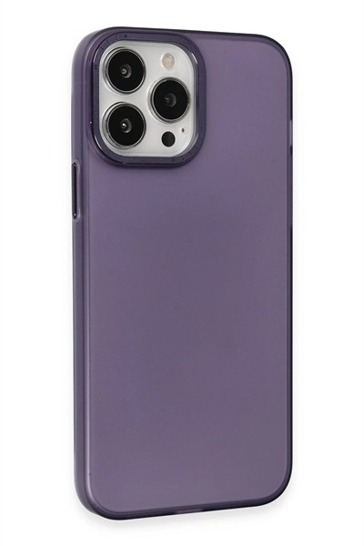 Mey İthalat®  iPhone 15 Pro Kılıf Modos Metal Kapak - Derin Mor