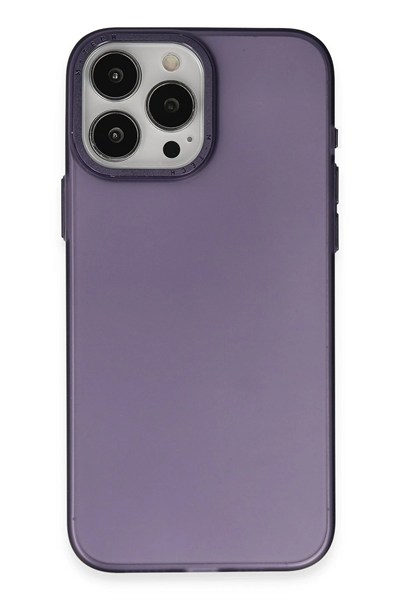Mey İthalat®  iPhone 15 Pro Kılıf Modos Metal Kapak - Derin Mor