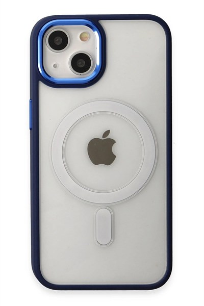 Mey İthalat®  iPhone 15 Pro Kılıf Room Magneticsafe Silikon - Lacivert