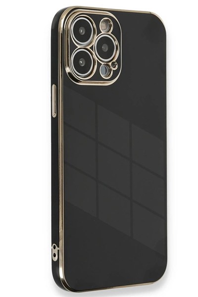 Mey İthalat®  iPhone 15 Pro Kılıf Volet Silikon - Siyah