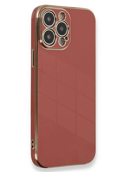 Mey İthalat®  iPhone 15 Pro Kılıf Volet Silikon - Kırmızı