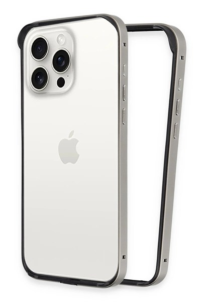 Mey İthalat®  iPhone 15 Pro Land Bumper Koruma Kapak - Titan Gri