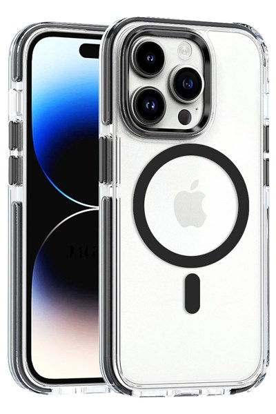 Mey İthalat®  iPhone 15 Pro Max Bella Magsafe Kapak - Siyah