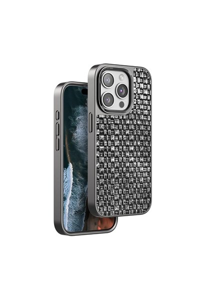 Mey İthalat®  iPhone 15 Pro Max Brand Kapak - Gümüş