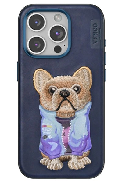Mey İthalat®  iPhone 15 Pro Max Cute Desenli Kapak - Lacivert