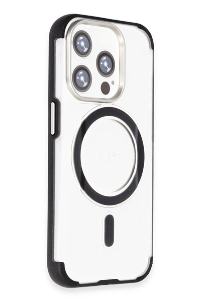 Mey İthalat®  iPhone 15 Pro Max Hilton Magsafe Kapak - Siyah