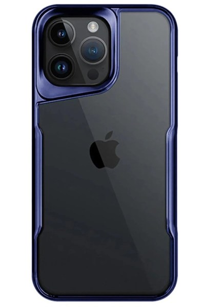 Mey İthalat®  iPhone 15 Pro Max Kılıf Boyi Silikon Kapak - Lacivert