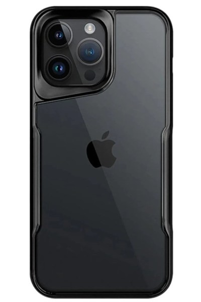 Mey İthalat®  iPhone 15 Pro Max Kılıf Boyi Silikon Kapak - Siyah