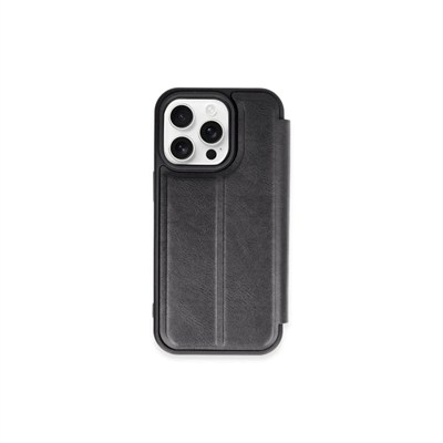 Mey İthalat®  iPhone 15 Pro Max Kılıf Flip Cover - Siyah