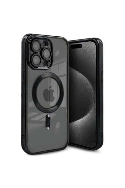 Mey İthalat®  iPhone 15 Pro Max Kılıf Kross Magneticsafe Kapak - Siyah