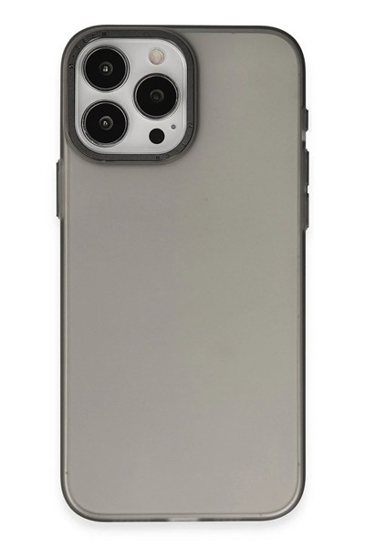 Mey İthalat®  iPhone 15 Pro Max Kılıf Modos Metal Kapak - Siyah