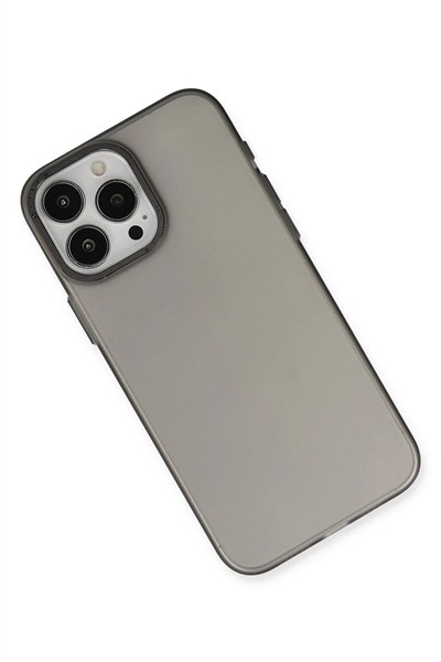 Mey İthalat®  iPhone 15 Pro Max Kılıf Modos Metal Kapak - Siyah