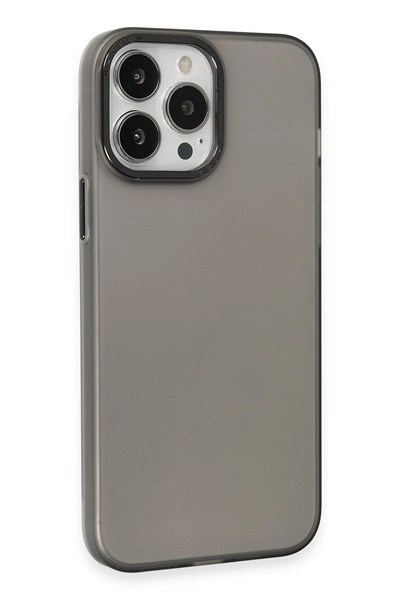 Mey İthalat®  iPhone 15 Pro Max Kılıf Modos Metal Kapak - Siyah