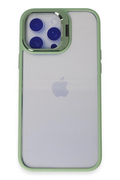 Mey İthalat®  iPhone 15 Pro Max Kılıf Roblox Lens Standlı Kapak - Yeşil