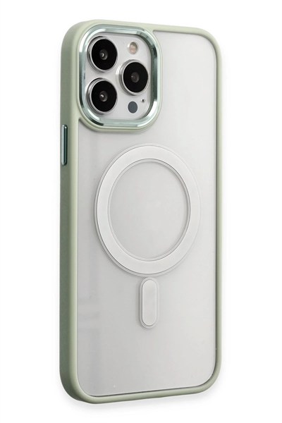 Mey İthalat®  iPhone 15 Pro Max Kılıf Room Magneticsafe Silikon - Su Yeşili