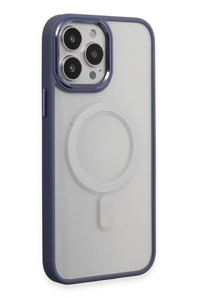 Mey İthalat®  iPhone 15 Pro Max Kılıf Room Magneticsafe Silikon - Sierra Blue